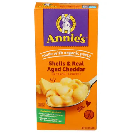 Annie's Shells and Real Aged Cheddar Mac and Cheese