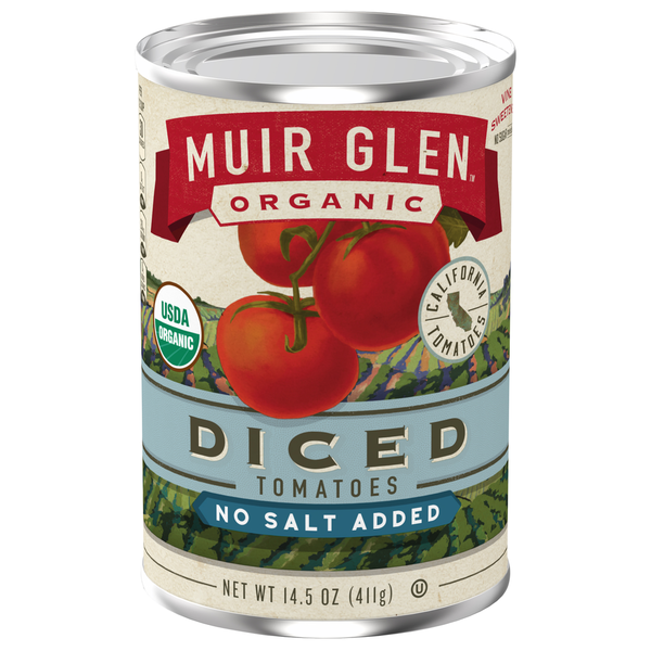 Muir Glen No Salt Added Diced Tomatoes 14.5 oz