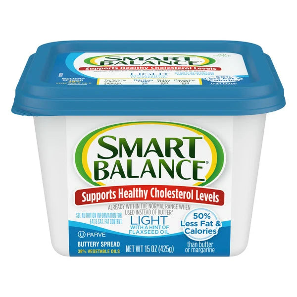 Smart Balance Light Buttery Spread with Flaxseed Oil, Margarine Spread 15 oz