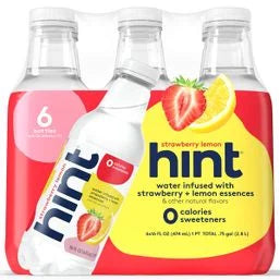 hint Flavored Bottled Water, Strawberry Lemon