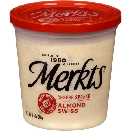 Merkts Swiss Almond, Spreadable Cheese Cup, 12.9 oz.
