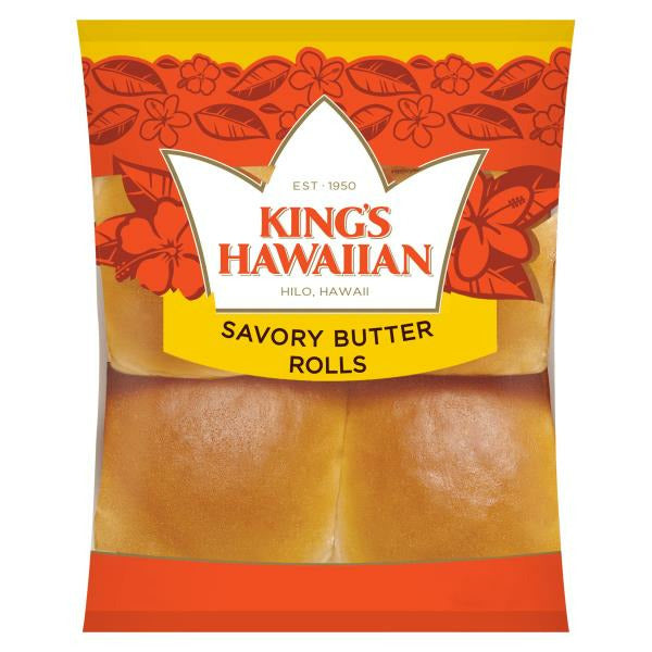 King's Hawaiian Savory Butter Rolls 4PK