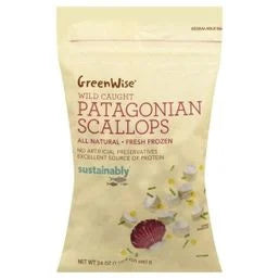 GreenWise Patagonia Scallops, Frozen, Wild 24 oz