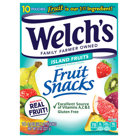Welch's Fruit Snacks, Island Fruits 10 ct