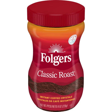 Folgers Classic Roast Instant Coffee, 8 Oz. Jar 8 oz