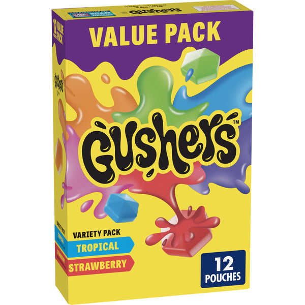Gushers Strawberry and Tropical Fruit Flavored Snacks Variety Pack 12 ct