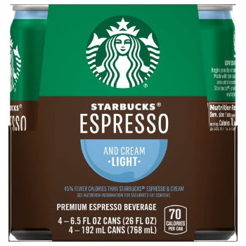 Starbucks Coffee Drink, Espresso And Cream - LIGHT
