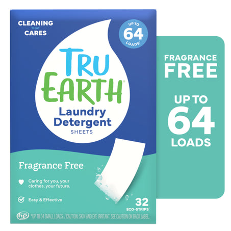 Tru Earth Laundry Detergent Sheets, Fragrance-Free 32 ct