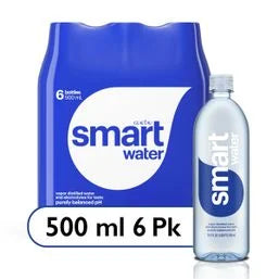 smartwater Vapor Distilled Water 6 x 16.9 fl oz