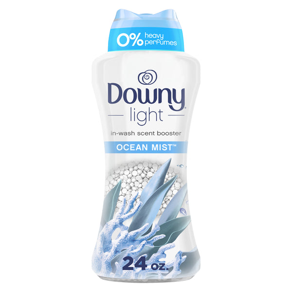 Downy Light Laundry Scent Booster Beads for Washer, Ocean Mist, with No Heavy Perfumes 24 oz