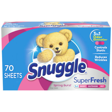 Snuggle Fabric Softener Dryer Sheets SuperFresh Spring Burst 70 sheets