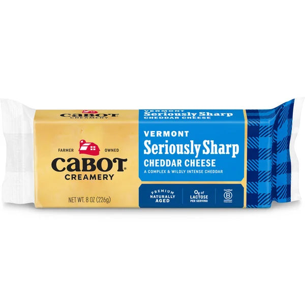 Cabot Bar Seriously Sharp Yellow Cheddar Cheese 8 oz