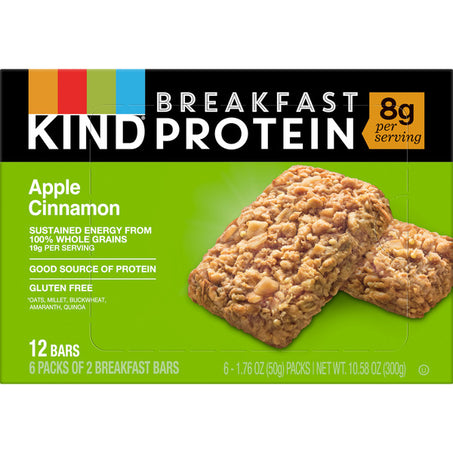 KIND Gluten Free, Apple Cinnamon, Breakfast Protein Bars, 6-Count