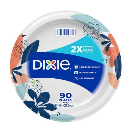 Dixie 8 1/2in Printed Paper Plate 90 ct