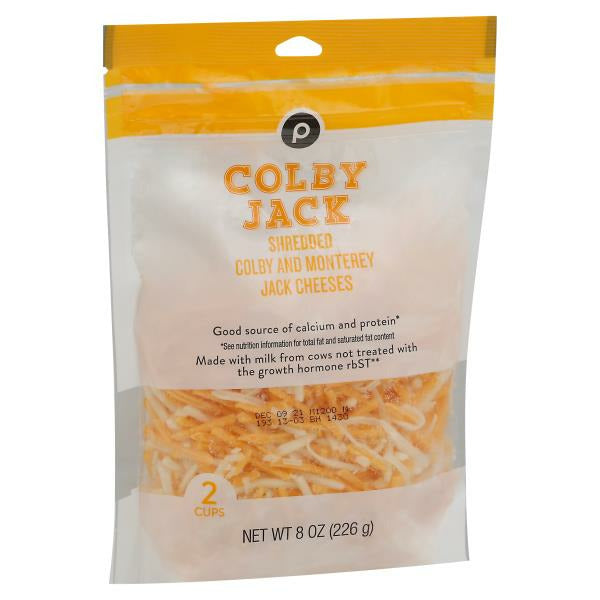 Publix Cheese, Colby Jack, Shredded 8 oz