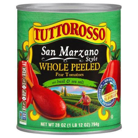 Tuttorosso San Marzano Style Peeled Pear Tomatoes in Juice 28 oz