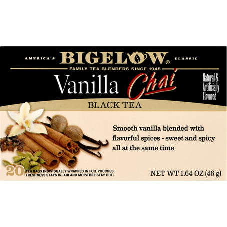 Bigelow Black Tea, Vanilla Chai, Bags