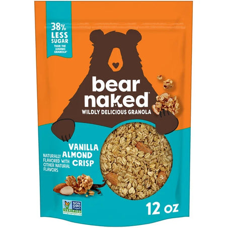 Bear Naked Granola Cereal, Whole Grain Granola, Breakfast Snacks, Vanilla Almond Crisp 12 oz