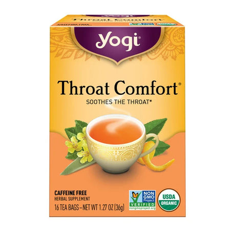 Yogi Tea Herbal Tea, Throat Comfort, Caffeine Free 16 ct