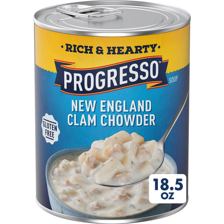 Progresso Rich and Hearty New England Clam Chowder Canned Soup 18.5 oz
