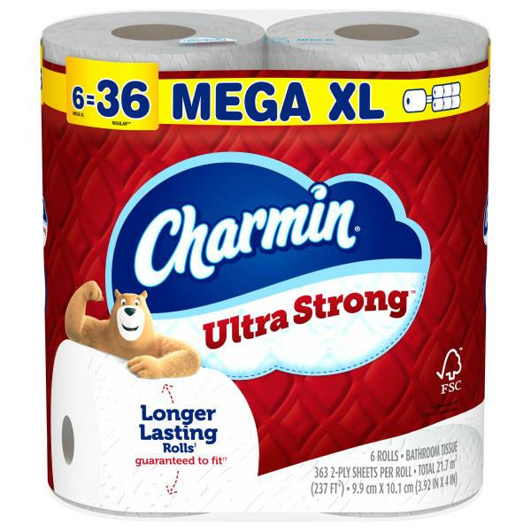 Charmin Ultra Strong Super Mega Toilet Rolls 6 ct