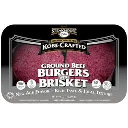 Steakhouse Elite Kobe Crafted Ground Beef Burger with Brisket