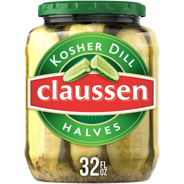 Claussen Kosher Dill Pickle Halves 32 fl oz