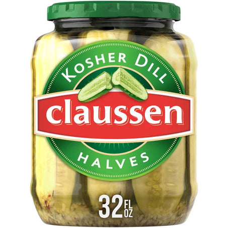 Claussen Kosher Dill Pickle Halves 32 fl oz