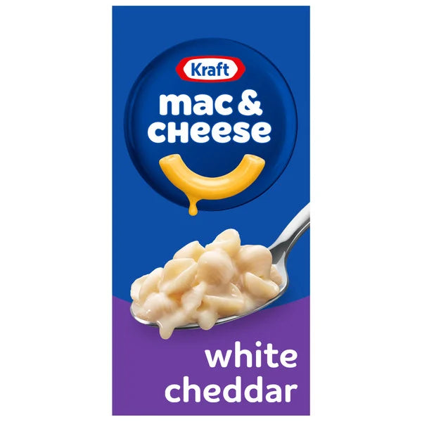 Kraft White Cheddar Mac & Cheese Macaroni and Cheese Dinner Pasta Shells