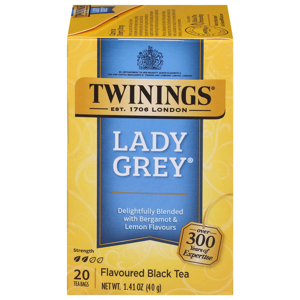 Twinings Flavoured Black Tea, Lady Grey, Tea Bags 20 ct