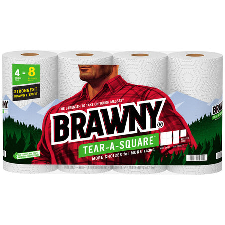 Brawny Tear-A-Square Paper Towels 4 ct