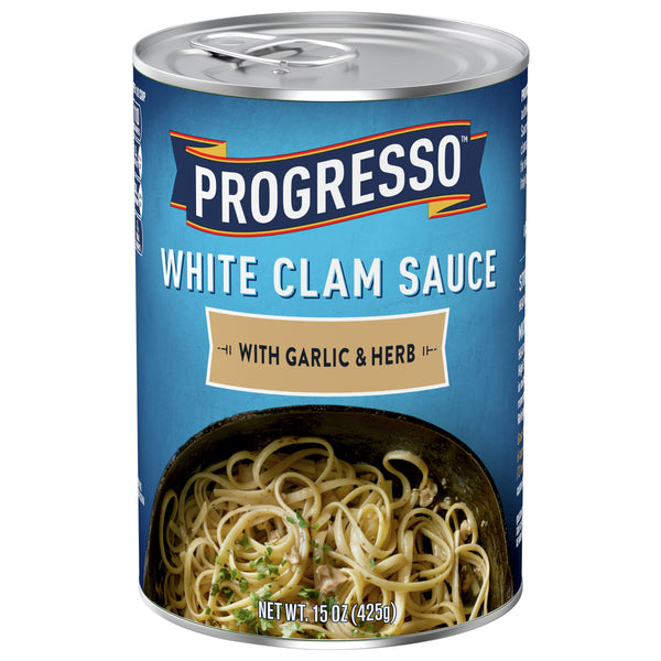 Progresso Clam Sauce, with Garlic & Herb, White 15 oz