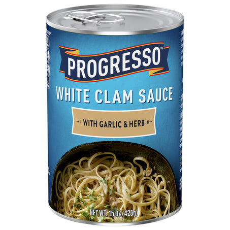 Progresso Clam Sauce, with Garlic & Herb, White 15 oz