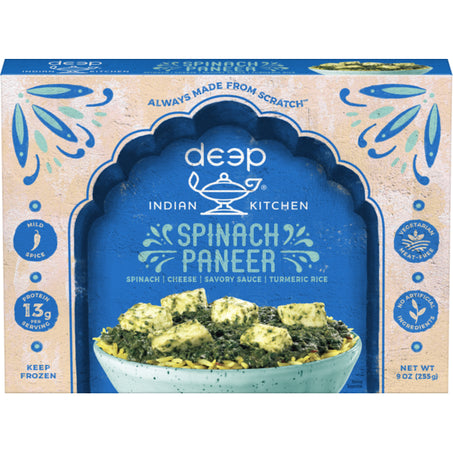 Deep Indian Kitchen Spinach Paneer, Mild Spice 9 oz
