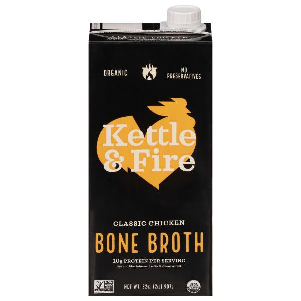 Kettle & Fire Bone Broth, Organic, Classic Chicken 32 oz
