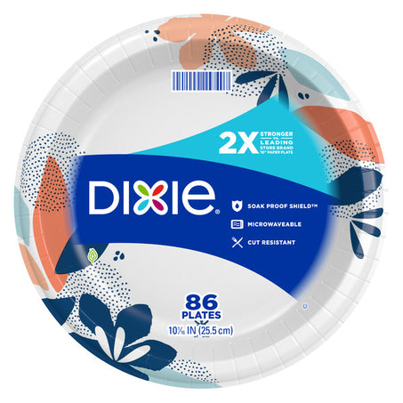 Dixie 10in Printed Paper Plate 10 in 86 ct