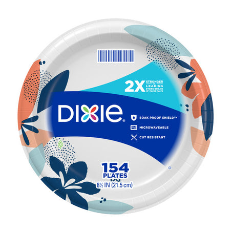 Dixie 8 1/2in Printed Paper Plate 154 ct