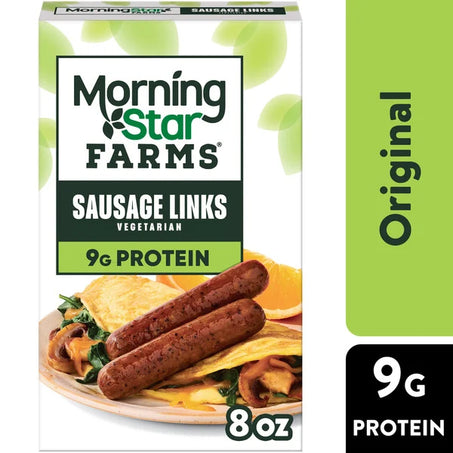Morning Star Farms Veggie Breakfast Veggie Sausage Links Original, Vegetarian Meat, 8 oz