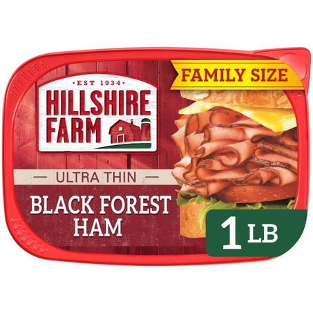 Hillshire Farm Ultra Thin Sliced Deli Lunch Meat, Black Forest Ham 1 lb