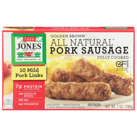 Jones Dairy Farm Pork Sausage, Mild, Golden Brown 10 each
