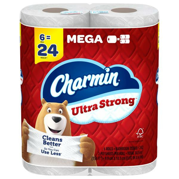 Charmin Ultra Strong Toilet Paper Mega Rolls 6 ct