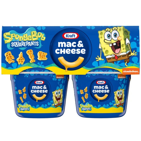 Kraft Mac & Cheese Cups Macaroni and Cheese Microwavable Dinner SpongeBob SquarePants 1.9 oz
