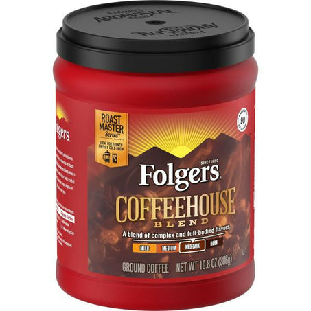 Folgers Coffee, Ground, Medium-Dark, Coffeehouse Blend 9.6 oz