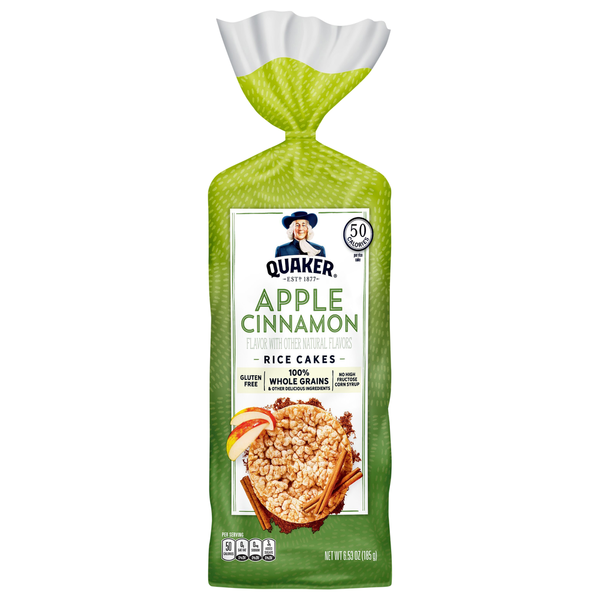 Quaker Rice Cakes, Apple Cinnamon 6.53 oz