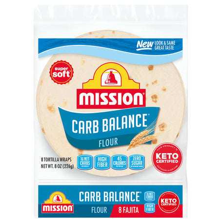 Mission Carb Balance Fajita Size Flour Tortillas 8 ct