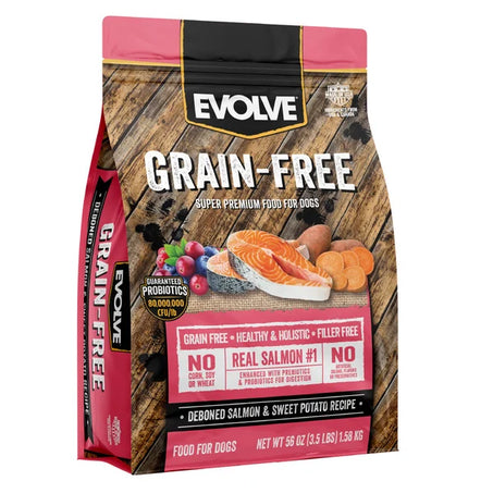 EVOLVE Grain Free Salmon & Sweet Potato Dog Food 4 lbs