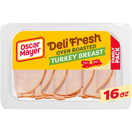 Oscar Mayer Deli Fresh Oven Roasted Turkey Breast Sliced Sandwich Lunch Meat Family Size