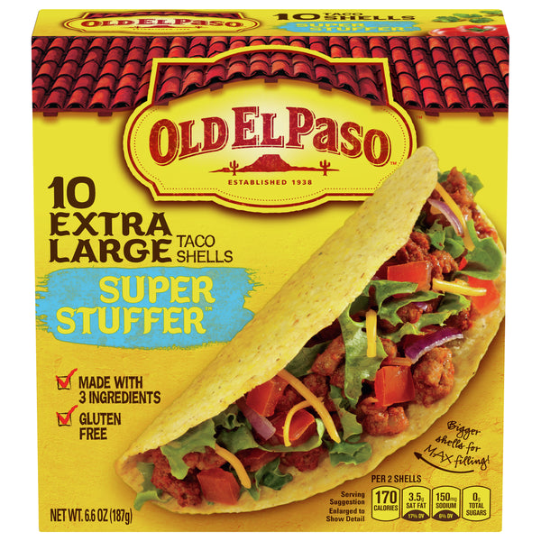 Old El Paso Taco Shells. Extra Large, Super Stuffer 10 ct