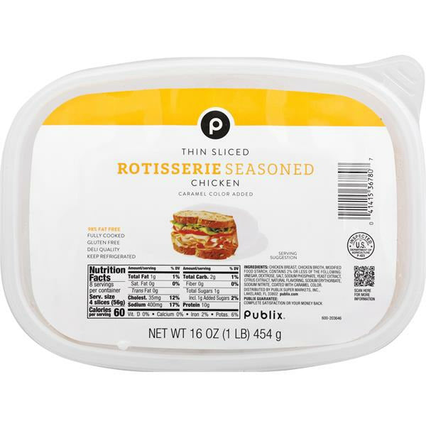 Publix Sliced Rotisserie Chicken 1 lb