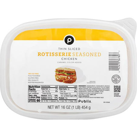 Publix Sliced Rotisserie Chicken 1 lb